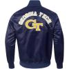 Pro Standard NCAA mens Mens College Classic Chenille Satin Jacket(Midnight Navy)