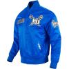 Pro Standard NCAA mens Mens College Classic Chenille Satin Jacket(Royal Blue)