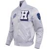 Pro Standard NCAA mens Mens College Classic Chenille Satin Jacket(Silver)
