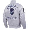 Pro Standard NCAA mens Mens College Classic Chenille Satin Jacket(Silver)