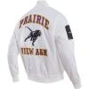 Pro Standard NCAA mens Mens College Classic Chenille Satin Jacket(White)