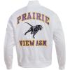 Pro Standard NCAA mens Mens College Classic Chenille Satin Jacket(White)