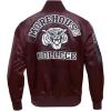 Pro Standard NCAA mens Mens College Classic Chenille Satin Jacket(Wine)