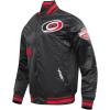 Pro Standard NHL mens Mens Nhl Old English Satin Jacket(Black/Red/Black)