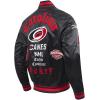 Pro Standard NHL mens Mens Nhl Old English Satin Jacket(Black/Red/Black)