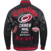 Pro Standard NHL mens Mens Nhl Old English Satin Jacket(Black/Red/Black)