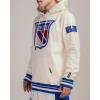 Pro Standard NHL mens Mens Nhl Retro Classics Brushed Back French Terry Pull Over Hoodie(Eggshell/Royal Blue)