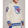 Pro Standard NHL mens Mens Nhl Retro Classics Brushed Back French Terry Pull Over Hoodie(Eggshell/Royal Blue)