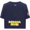 Pro Standard WNBA Womens Womens WNBA Indiana Fever Classic Player Cotton Short Sleeve Boxy Tee(Midnight Navy)