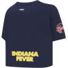 Pro Standard WNBA Womens Womens WNBA Indiana Fever Classic Player Cotton Short Sleeve Boxy Tee(Midnight Navy)