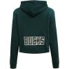 Pro Standard Womens NBA Classic Chenille Cropped Pullover Hoodie(Forest Green)