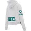 Pro Standard Womens NBA Classic Chenille Cropped Pullover Hoodie(Heather Grey)