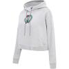 Pro Standard Womens NBA Classic Chenille Cropped Pullover Hoodie(Heather Grey)
