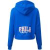 Pro Standard Womens NBA Classic Chenille Cropped Pullover Hoodie(Royal Blue)