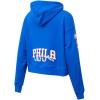 Pro Standard Womens NBA Classic Chenille Cropped Pullover Hoodie(Royal Blue)