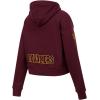 Pro Standard Womens NBA Classic Chenille Cropped Pullover Hoodie(Wine)