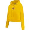Pro Standard Womens NBA Classic Chenille Cropped Pullover Hoodie(Yellow)