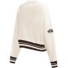 Pro Standard Womens NFL Retro Classics Crewneck Sweatshirt(Eggshell/ Brown)
