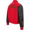 Pro Standard Womens NHL Classic Chenille Varsity Jacket(Red/Black)