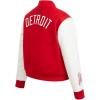 Pro Standard Womens NHL Classic Chenille Varsity Jacket(Red/White)