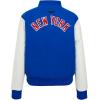 Pro Standard Womens NHL Classic Chenille Varsity Jacket(Royal Blue/White)