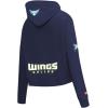 Pro Standard Womens WNBA Dallas Wings Classic Player Name And Number Cropped Pullover Hoodie(Midnight Navy)
