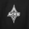Pro Standard Womens WNBA Las Vegas Aces Classic Player Name And Number Cropped Pullover Hoodie(Black)