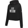 Pro Standard Womens WNBA Las Vegas Aces Classic Player Name And Number Cropped Pullover Hoodie(Black)