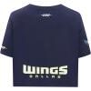 Womens WNBA Dallas Wings Classic Player Name and Number Cotton Short Sleeve Boxy Tee(Midnight Navy)