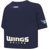 Womens WNBA Dallas Wings Classic Player Name and Number Cotton Short Sleeve Boxy Tee(Midnight Navy)