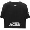 Womens WNBA Las Vegas Aces Classic Player Name and Number Cotton Short Sleeve Boxy Tee(Black)