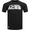 Mens WNBA Las Vegas Aces Classic Player Name and Number Cotton Short Sleeve Tee(Black)