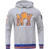 PRO STANDARD Men’s NBA MASH UP M Rib FLC PO Hoodie(Heather Grey/Royal/Orange)