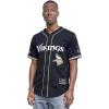 Pro Standard Mens NFL Mesh Button Down Top(Black/Purple)
