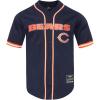 Pro Standard Mens NFL Mesh Button Down Top(Midnight Navy/Orange)