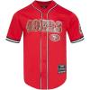 Pro Standard Mens NFL Mesh Button Down Top(Red/Black)