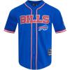 Pro Standard Mens NFL Mesh Button Down Top(Royal Blue/Red)