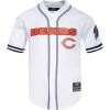 Pro Standard Mens NFL Mesh Button Down Top(White/Midnight Navy)