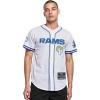 Pro Standard Mens NFL Mesh Button Down Top(White/Royal Blue)