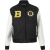 Pro Standard Womens NHL Classic Chenille Varsity Jacket(Black/White)