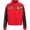 Pro Standard Womens NHL Classic Chenille Varsity Jacket(Red/Black)