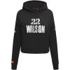 Pro Standard Womens WNBA Las Vegas Aces Classic Player Name And Number Cropped Pullover Hoodie(Black)