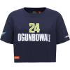 Womens WNBA Dallas Wings Classic Player Name and Number Cotton Short Sleeve Boxy Tee(Midnight Navy)