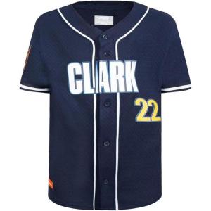 Big Boys WNBA Indiana Fever Classic Player Name and Number Mesh Button Down Top(Midnight Navy)