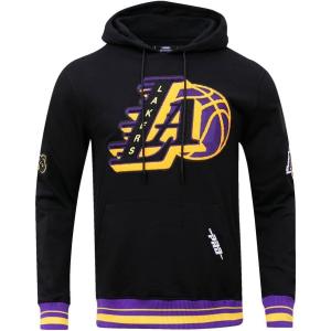 PRO STANDARD Men’s NBA MASH UP M Rib FLC PO Hoodie(Black/Purple)