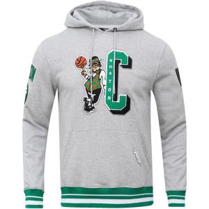 PRO STANDARD Men’s NBA MASH UP M Rib FLC PO Hoodie(Heather Grey/Green)