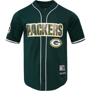 Pro Standard Mens NFL Mesh Button Down Top(Forest Green)