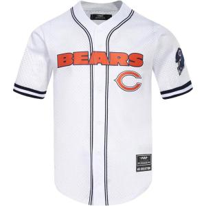 Pro Standard Mens NFL Mesh Button Down Top(White/Midnight Navy)