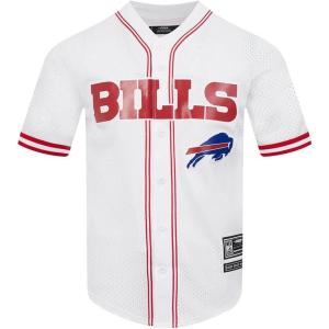 Pro Standard Mens NFL Mesh Button Down Top(White/Red)