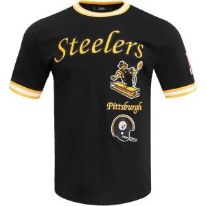 Pro Standard Mens NFL Retro Classics Short Sleeve Tee(Black/Yellow)
